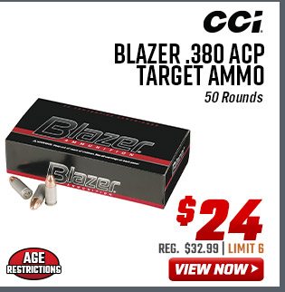 CCI Blazer .380 ACP Target Ammo