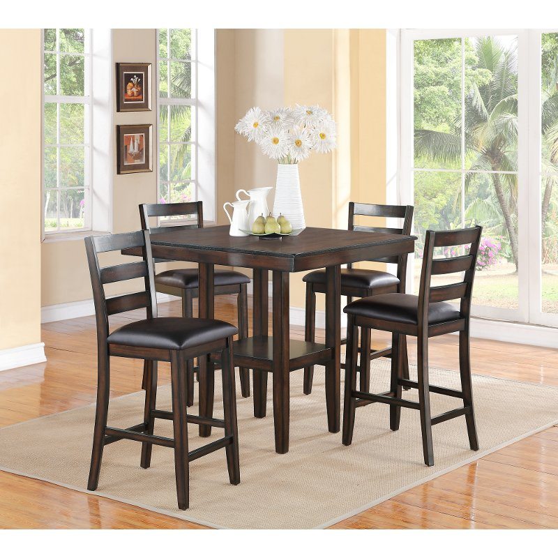 Tahoe Brown 5 Piece Counter Height Dining Set