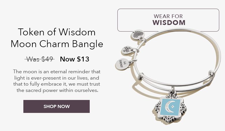 Token of Wisdom Moon Charm Bangle | Shop Now