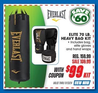 Everlast Elite 70 lb. Heavy Bag Kit