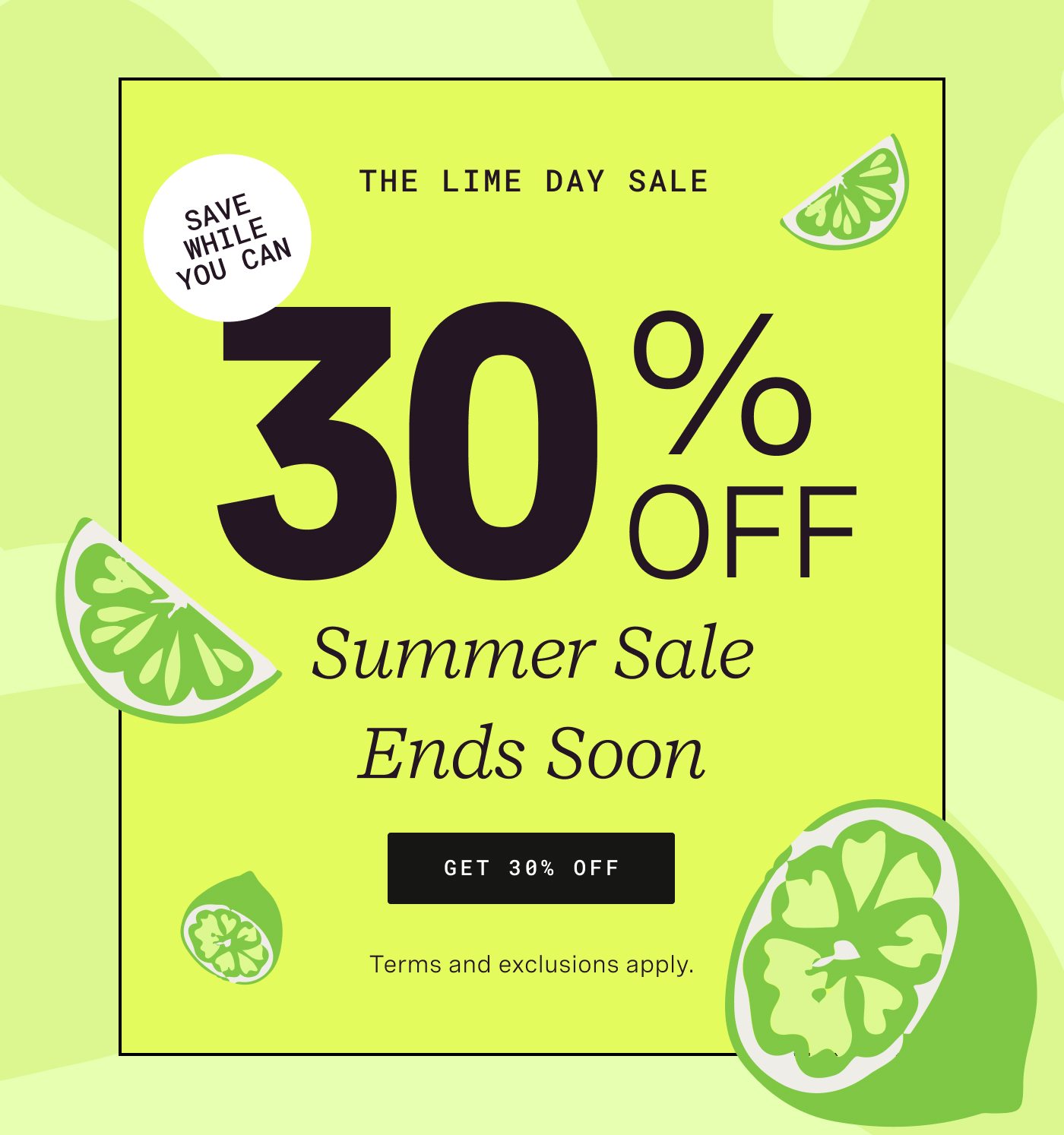 The Lime Day Sale - 30% Off Select Styles