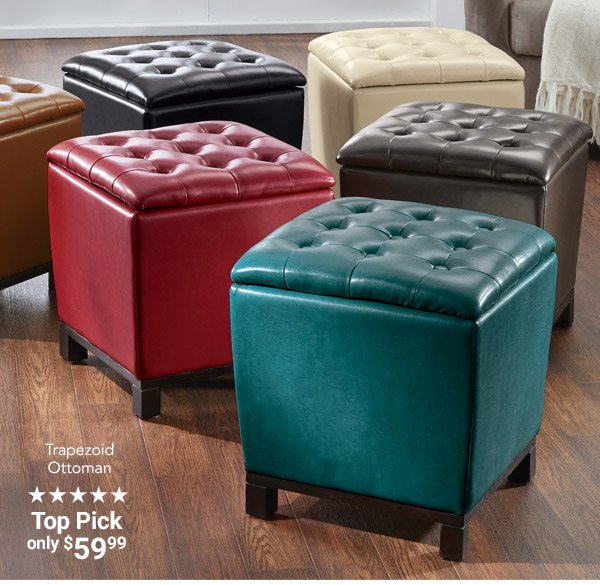 Trapezoid Ottoman Top Pick Only $59.99