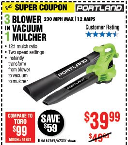 3-In-1 Electric Blower Vacuum Mulcher