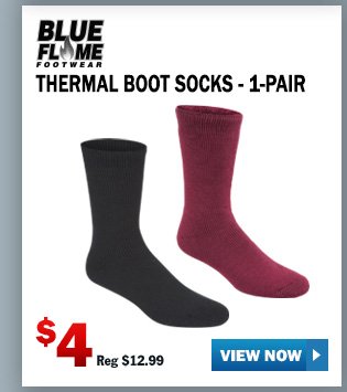 BLUE FLAME THERMAL BOOT SOCKS - 1-PAIR