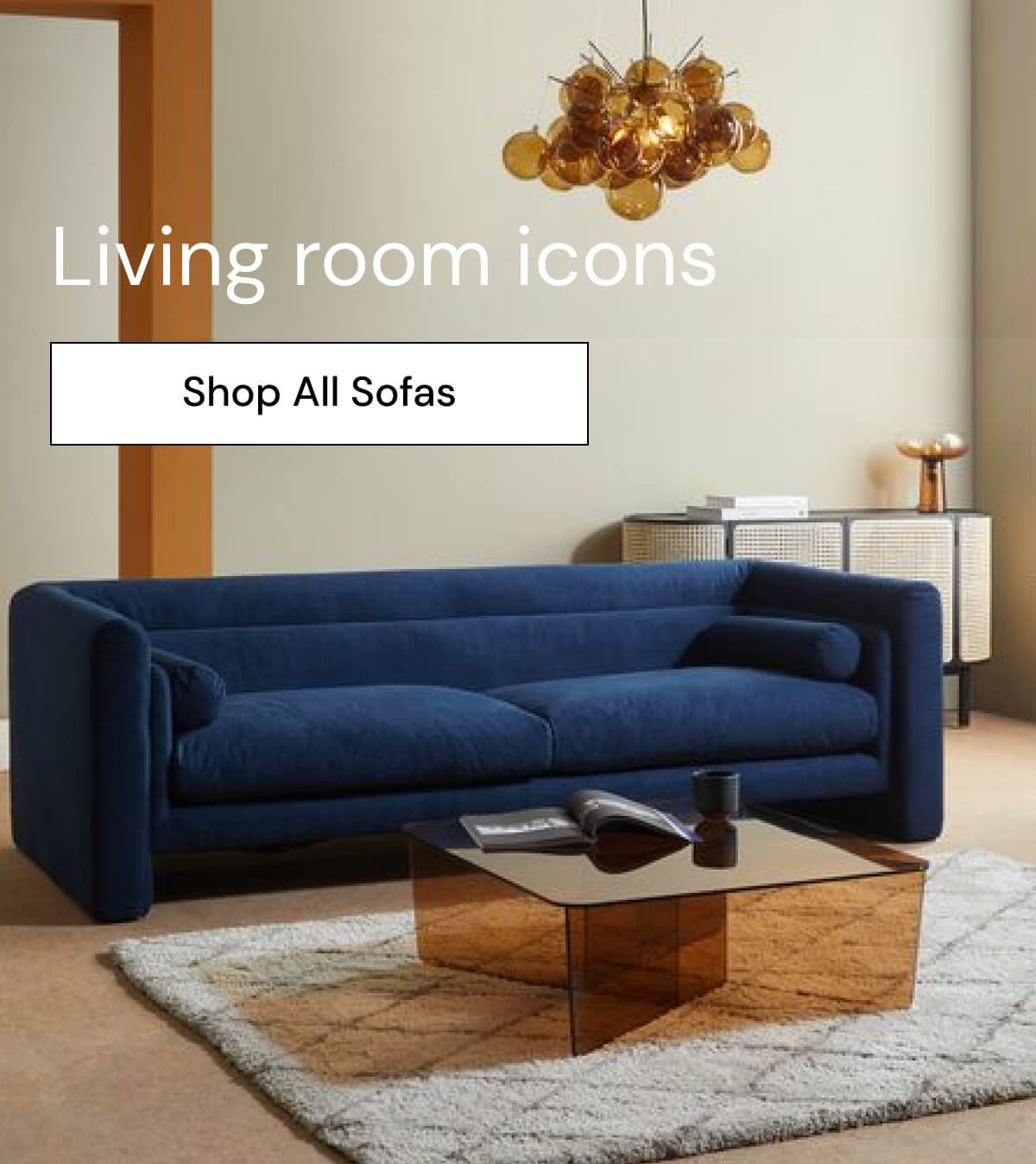 Living room icons. Shop all sofas.