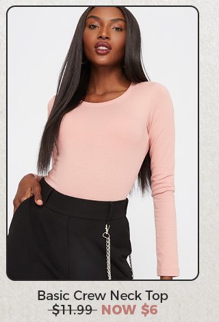 Basic Crew Neck Long Sleeve Top