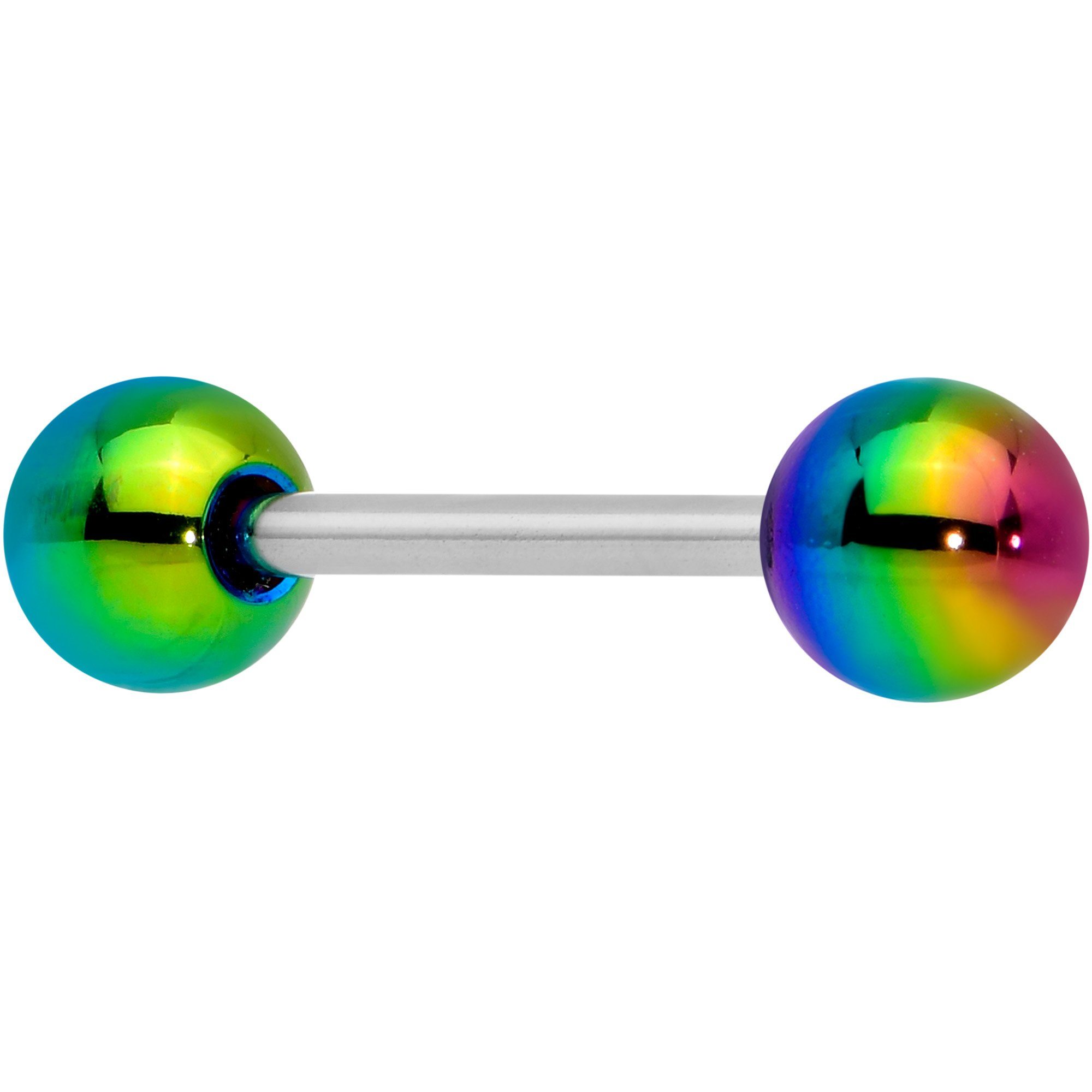 Image of Aurora Iridescent Finish Barbell Tongue Ring