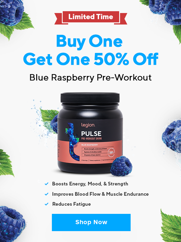 Buy one get one 50% off pulse pre-workout