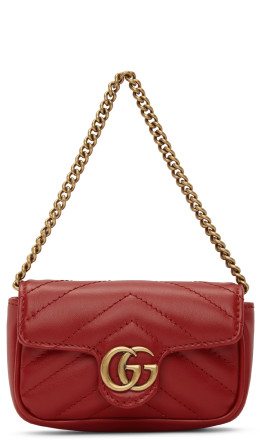 Gucci - Red Marmont 2.0 Coin Case Bag