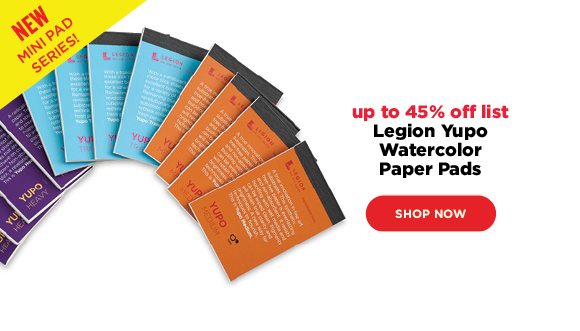 Legion Yupo Watercolor Paper Pads - up to 45% off list