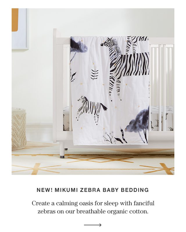 Mikumi Organic Zebra Baby Crib Bedding Set