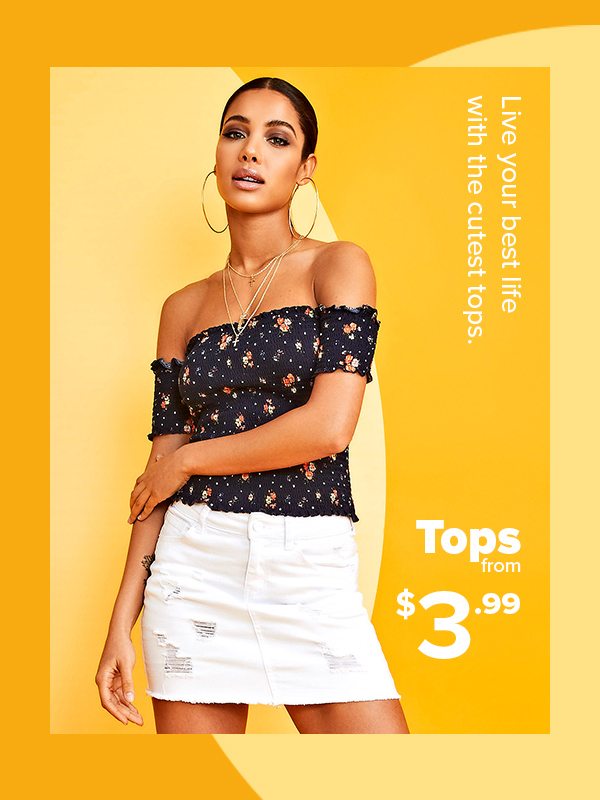 Shop Tops from $3.99