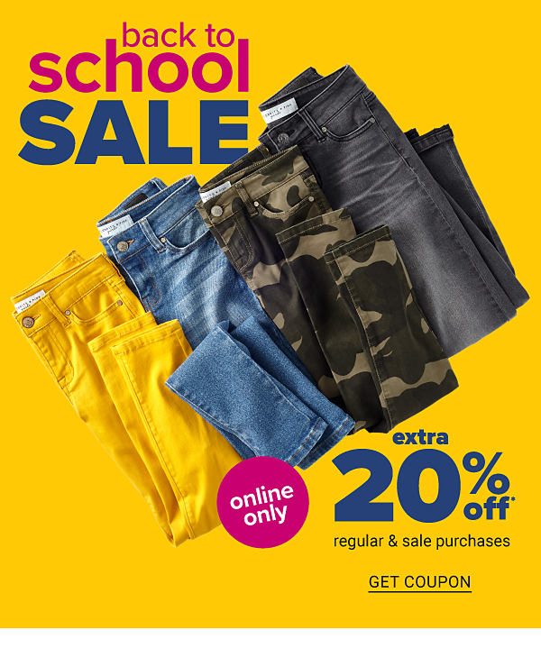 Back to School Sale! Extra 20% off Regular & Sale Purchases - Get Coupon