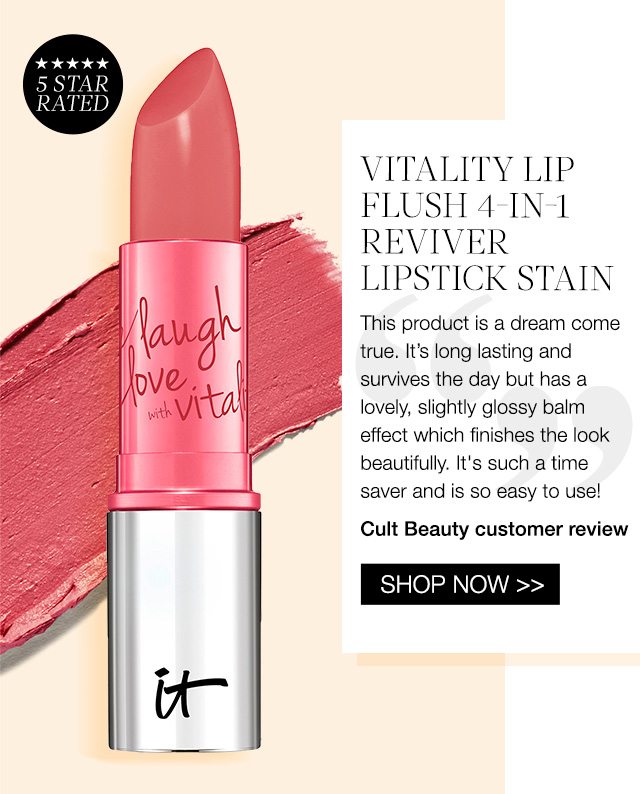 IT Cosmetics Vitality Lip Flush 4-in-1 Reviver Lipstick Stain