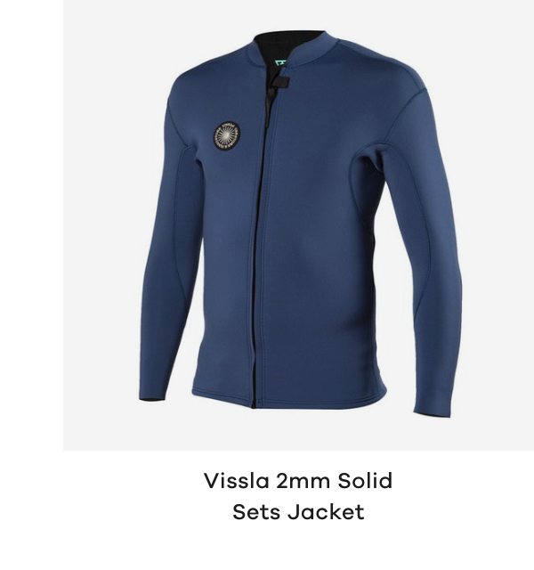 Vissla 2mm Solid Sets Front Zip Jacket Wetsuit Jacket