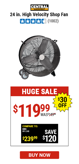 24 in. High Velocity Shop Fan