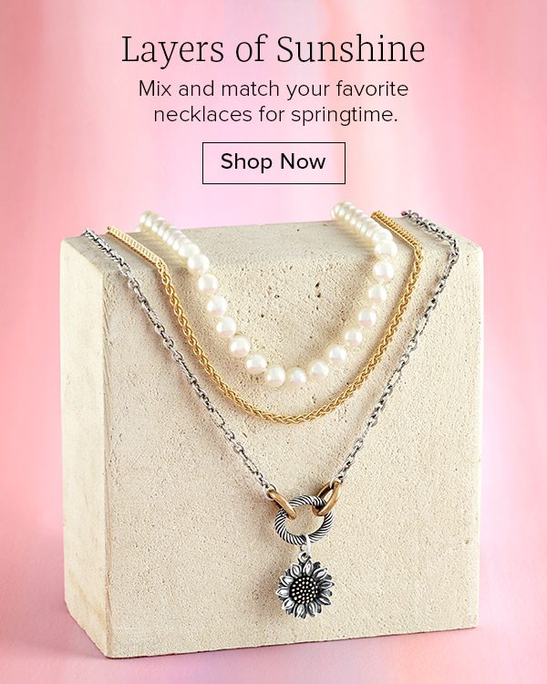 Layers of Sunshine - Mix and match your favorite necklaces for springtime. Shop Now