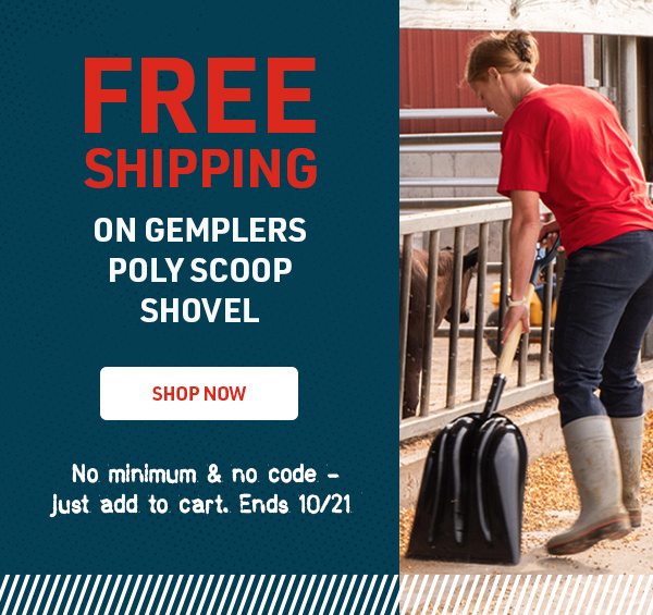 Free Shipping on Gemplers Poly Scoop Shovel