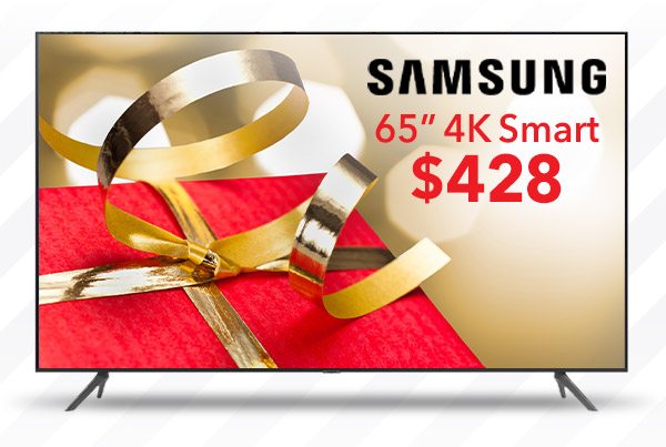 SAMSUNG 65" 4K Smart TV $428