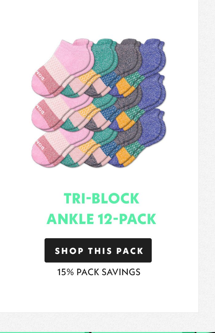 Tri Blcok Ankle 12 Pack. Shop This Pack