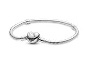 Pandora Moments Heart Clasp Snake Chain Bracelet
