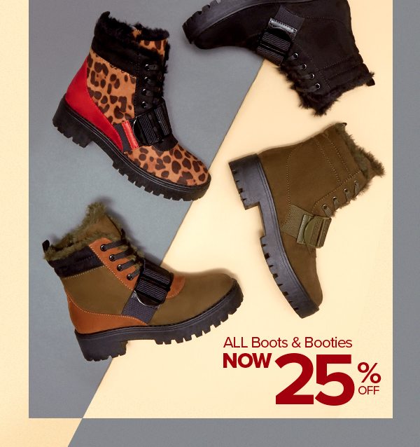 Shop 25% Off Boots & Booties