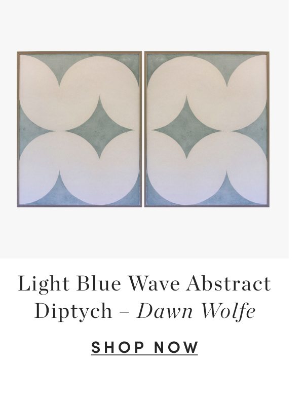 Light Blue Wave Abstract Diptych Dawn Wolfe SHOP NOW