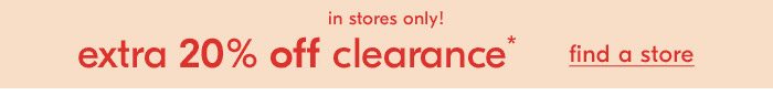 extra 20% off clearance