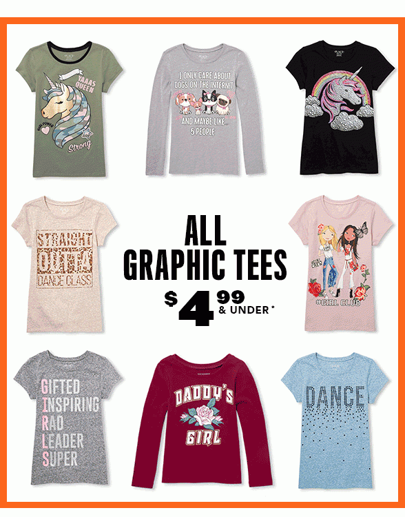 All Graphic Tees $4.99 & Under