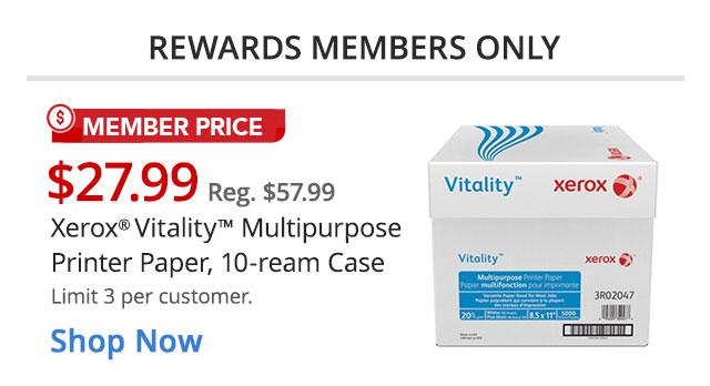 $27.99 Xerox Vitality Member Pricing