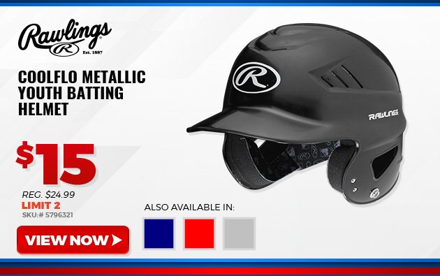 RAWLINGS COOLFLO METALLIC YOUTH BATTING HELMET