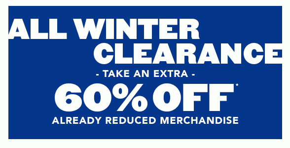 All Winter Clearance Extra 60% Off