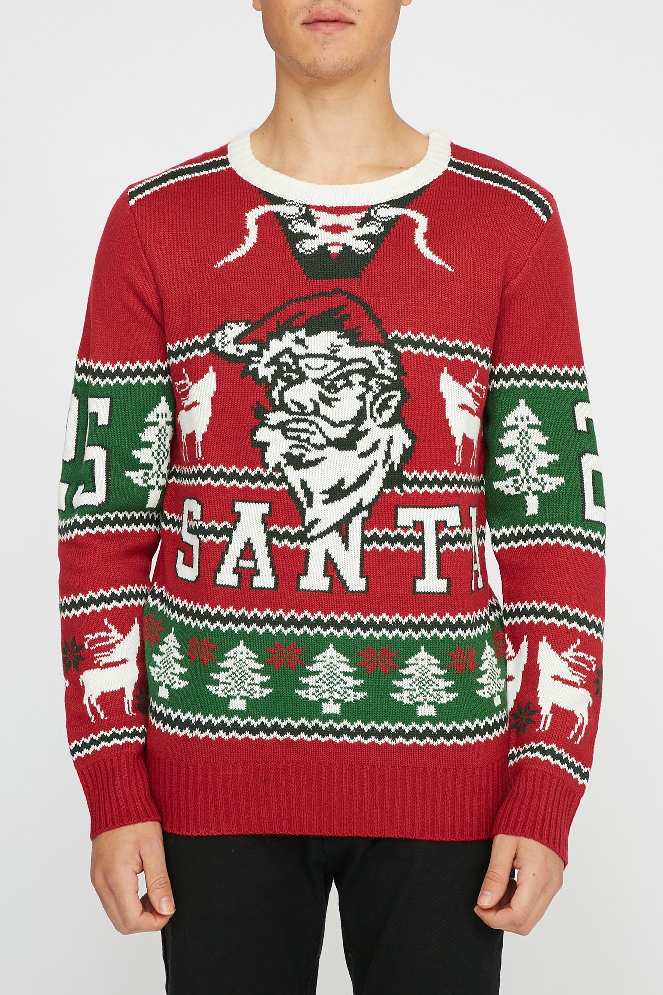 Image of West49 Varsity Santa Ugly Christmas Sweater