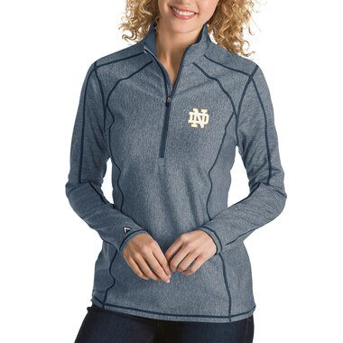 Antigua Notre Dame Fighting Irish Women's Navy Tempo 1/4-Zip Desert Dry Pullover Jacket
