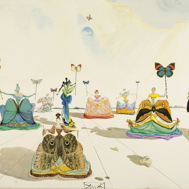 Salvador Dalí (1904-1989) Femmes aux papillons, signed and dated ‘Dalí 1953’ (lower center) 