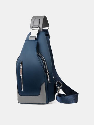 Oxford USB Charging Waterproof Crossbody Bag Chest Bag Sling Bag