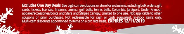 Exclusions apply. See big5.com/exclusions