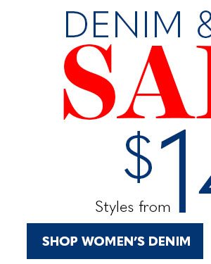 DENIM & FLEECE SALE! Styles from $14.99 Online Only Thru MONDAY 1/30/23 - SHOP WOMEN'S DENIM