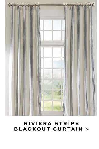 RIVIERA STRIPE BLACKOUT CURTAIN >