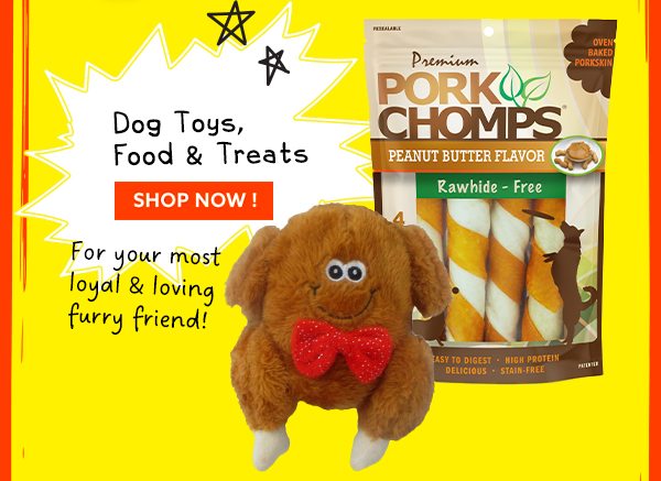 Dog Toys, Food & Treats