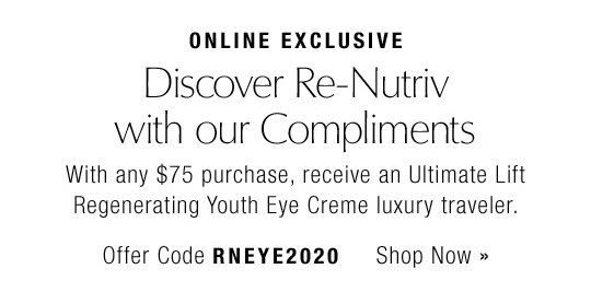 Online Exclusive | Discovery Re-Nutriv with our Compliments | Offer Code RNEYE2020