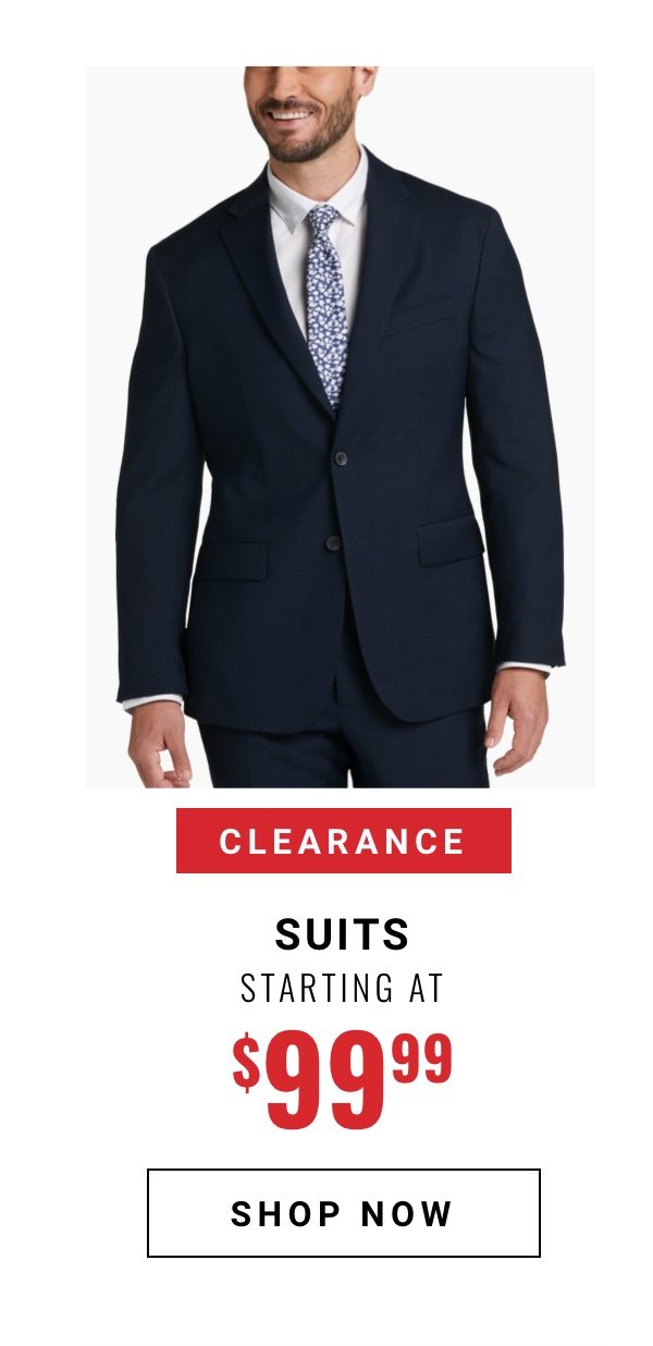 Clearance Suits Starting at 99.99