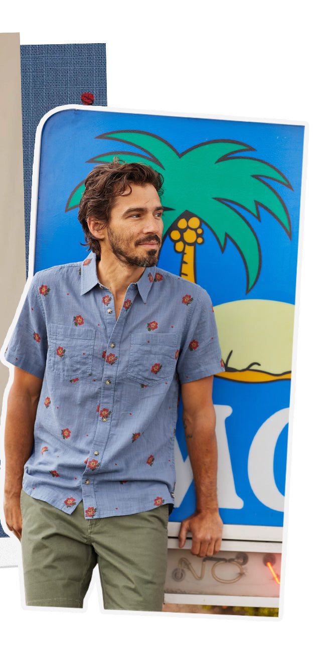 Men's Salton Short Sleeve Shirt in North Shore Polka Dot Print