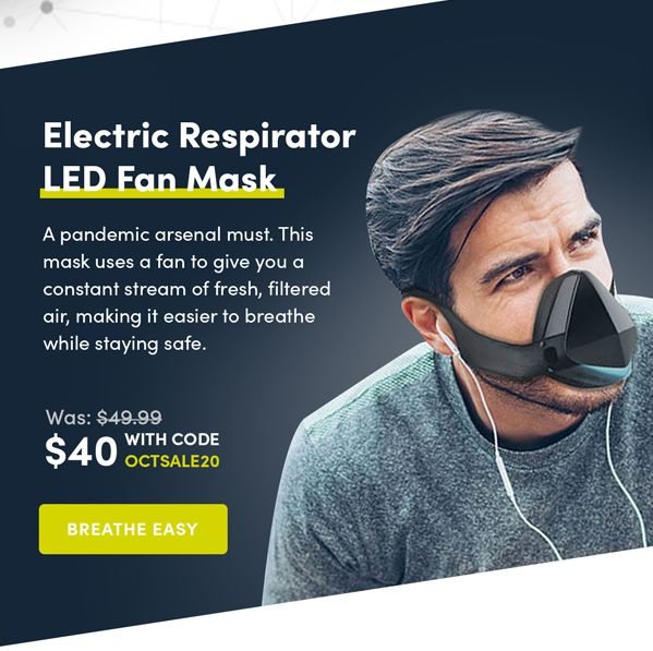 Electric Resperator LED Fan Mask | Breathe Easy