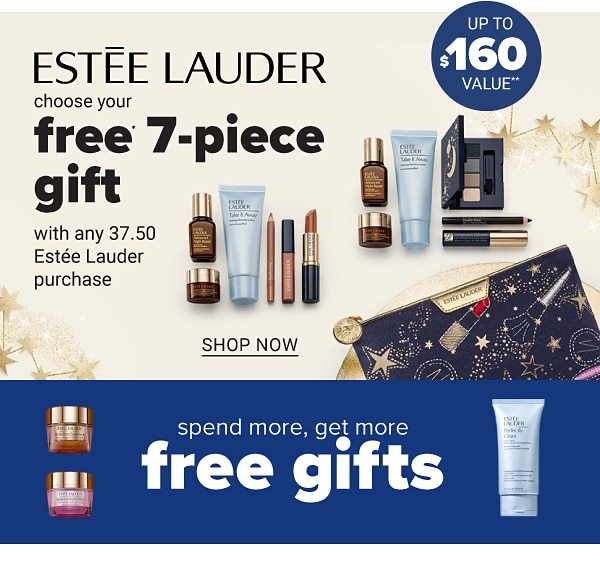 Online Only Preview Day! Choose your FREE 7-Piece Gift with any $37.50 Estee Lauder purchase - Shop Now