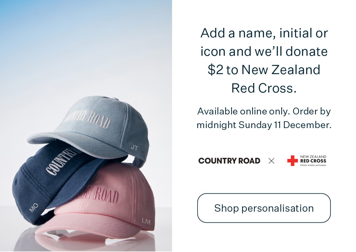 Add a name, initial or icon and we’ll donate $2 to New Zealand Red Cross.
