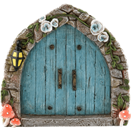 Blue Cobblestone Fairy Door