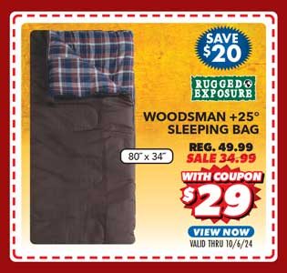 Rugged Exposure Woodsman +25° Sleeping Bag