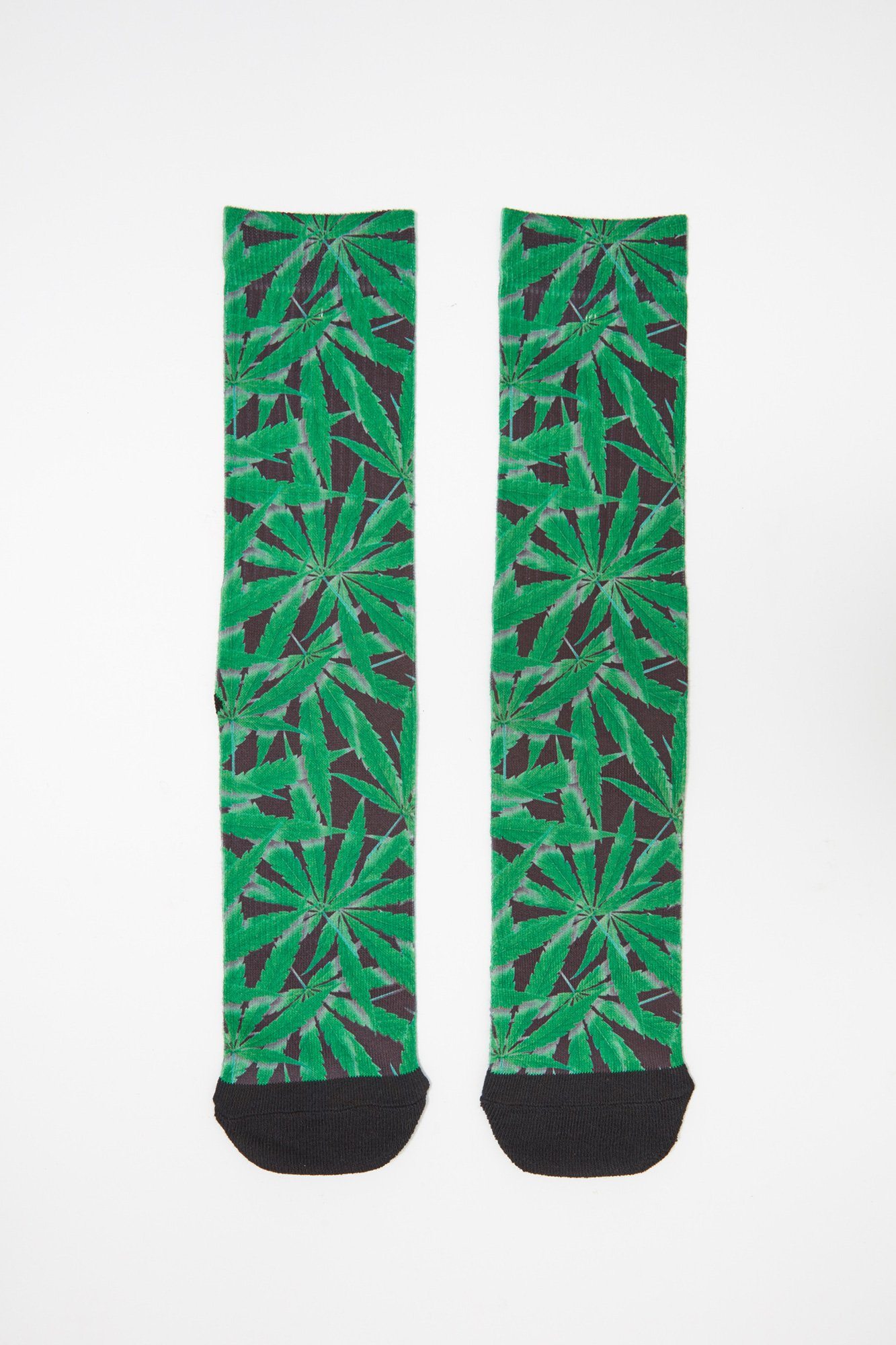 Image of Zoo York Mens Leaf Jacquard Crew Socks