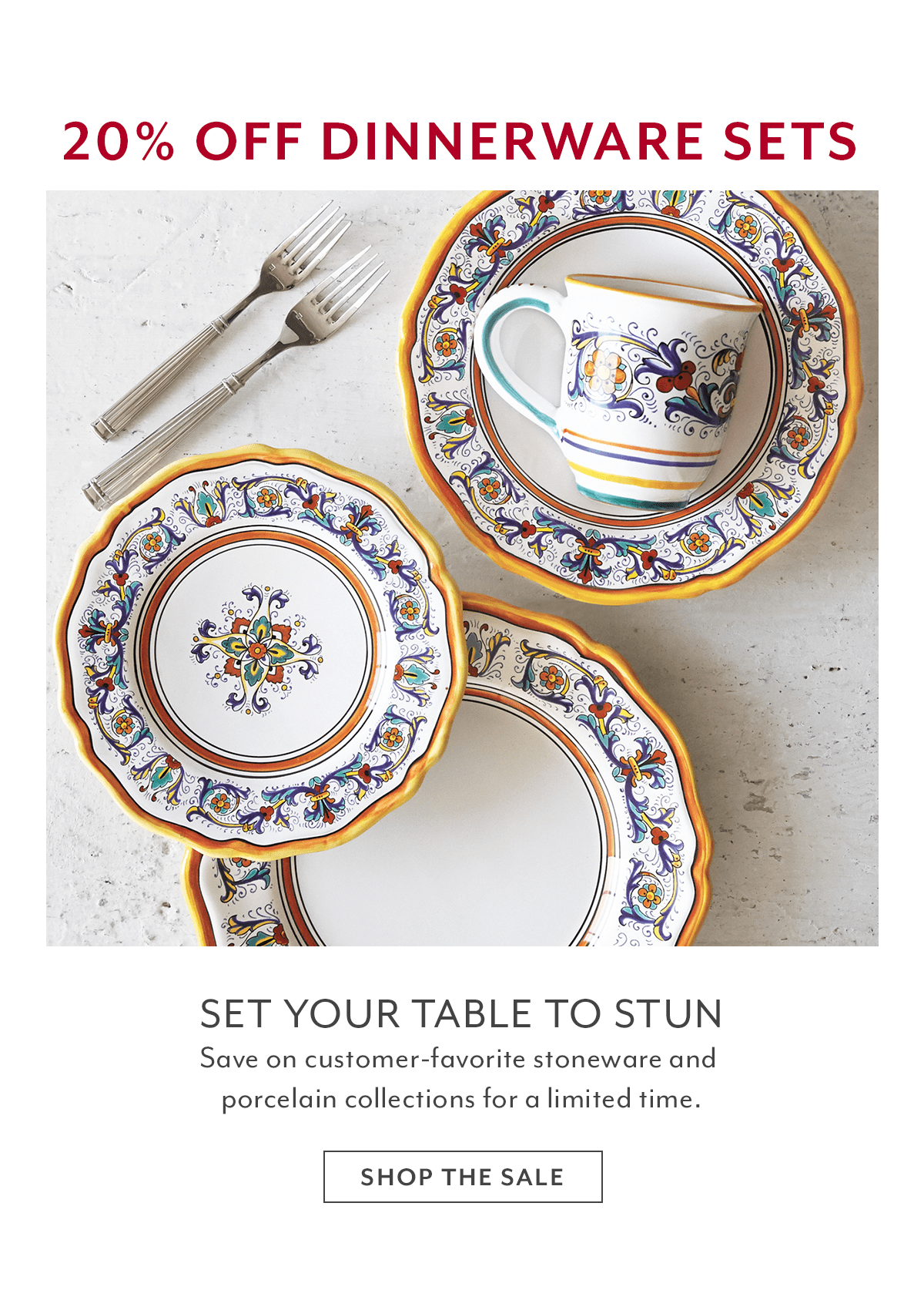 20% Off Dinnerware Sets